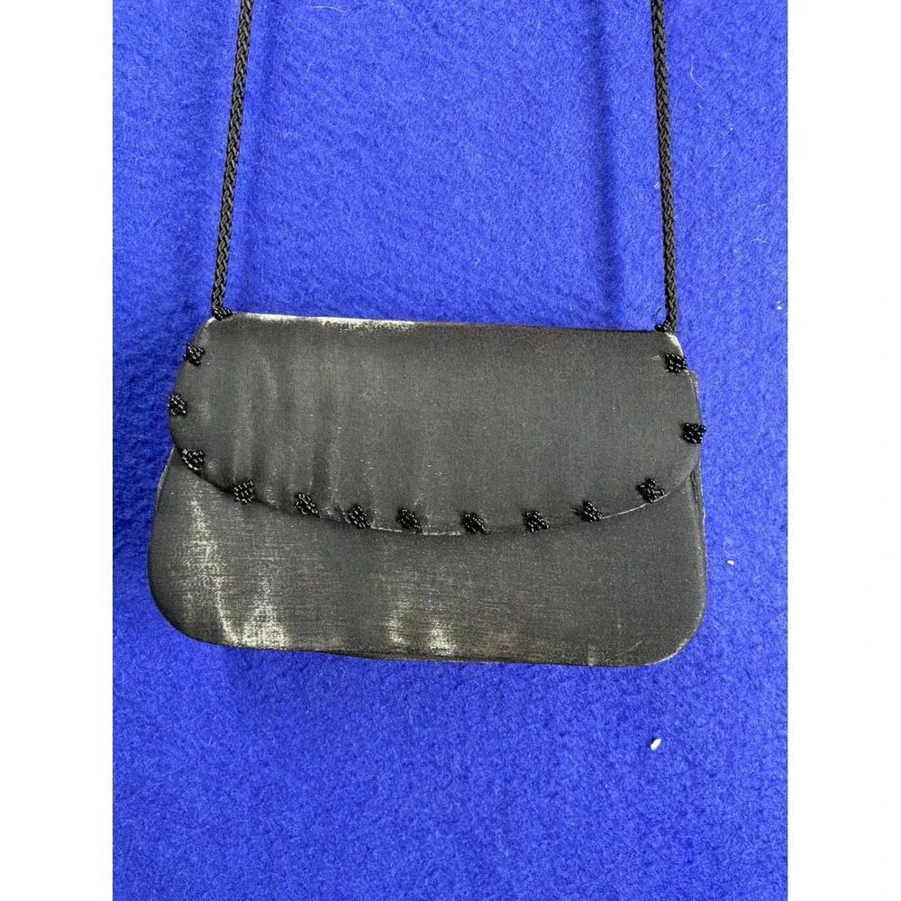 Evening Women NYTLITES Beaded Satin Crossbody Bag Small Black